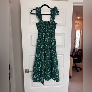 Green Floral Midi Hill House Nap Dress